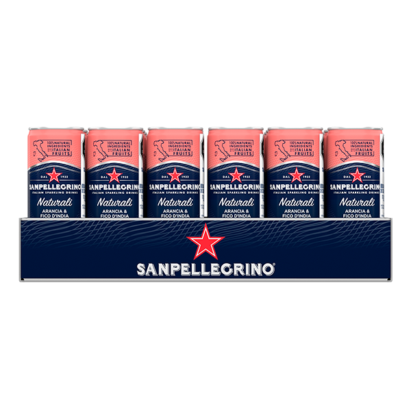 San Pellegrino arancia & fico d'India 24 latas de 330ml c/u